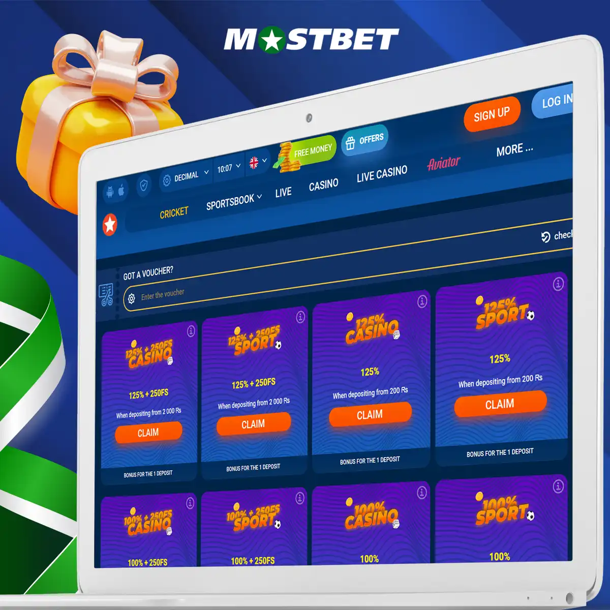 Sports and casino bonuses for new Mostbet Pakistan customers