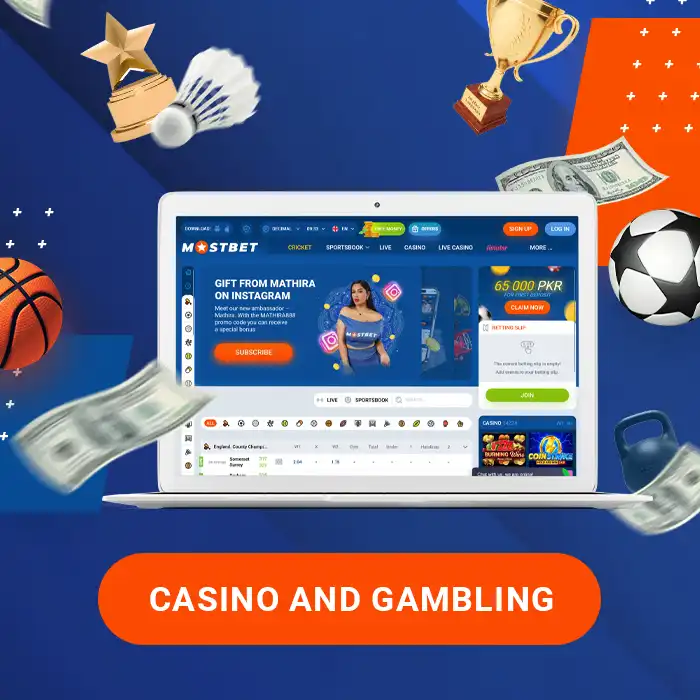 Large selection of casino games and sports betting