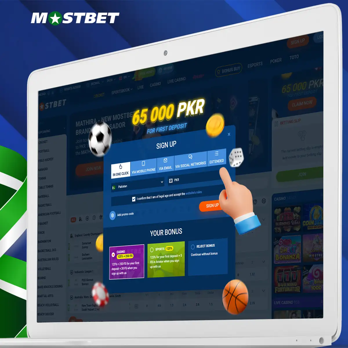 What registration methods are available at Mostbet Pakistan