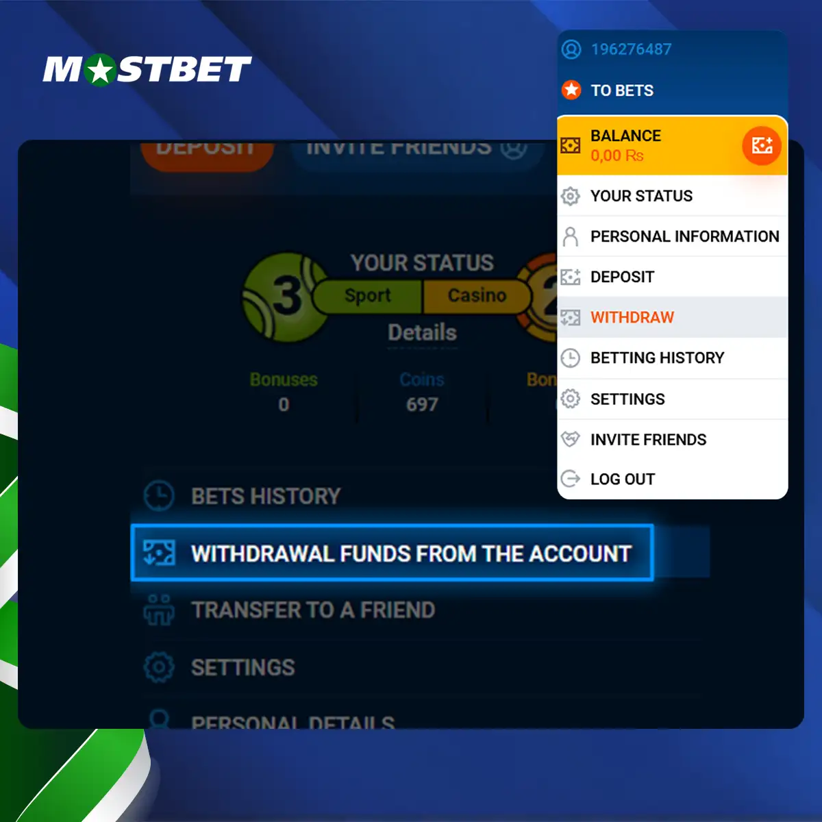 How to withdraw winnings from Mostbet Pakistan account