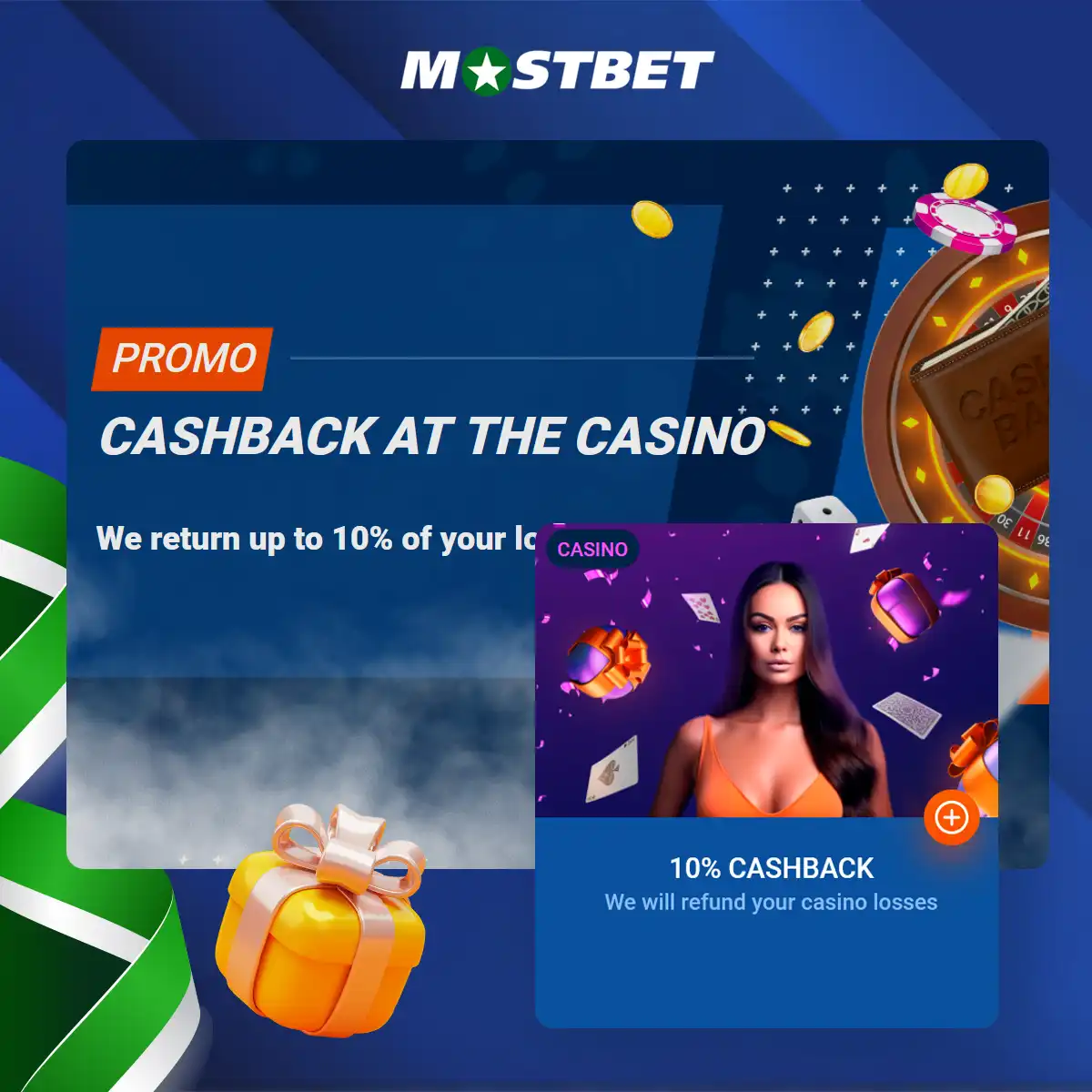 Weekly cashback on Mostbet platform